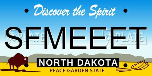 SFMEEET North Dakota License Plate