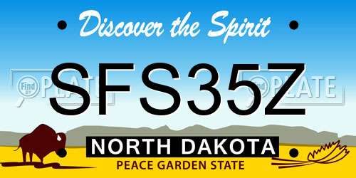 SFS35Z North Dakota License Plate