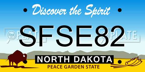 SFSE82 North Dakota License Plate