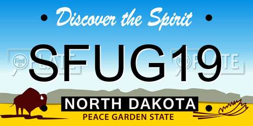 SFUG19 North Dakota License Plate