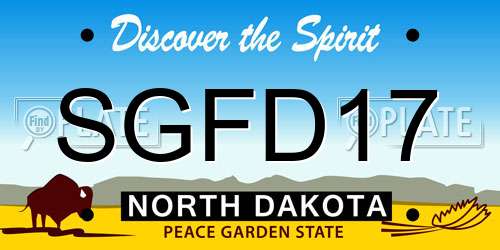 SGFD17 North Dakota License Plate