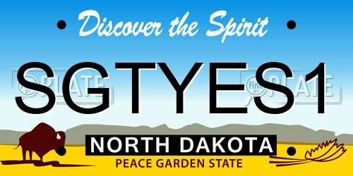 SGTYES1 North Dakota License Plate