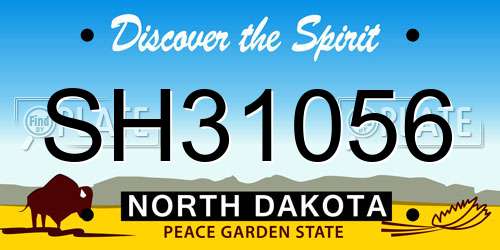 SH31056 North Dakota License Plate