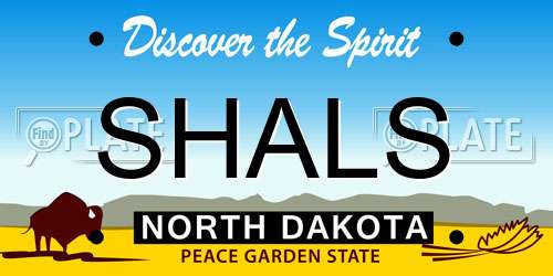 SHALS North Dakota License Plate