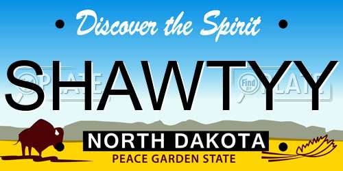 SHAWTYY North Dakota License Plate