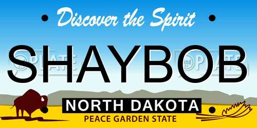 SHAYBOB North Dakota License Plate