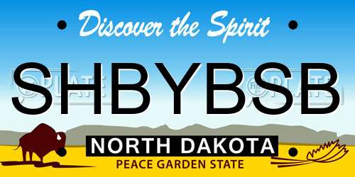 SHBYBSB North Dakota License Plate