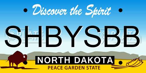 SHBYSBB North Dakota License Plate