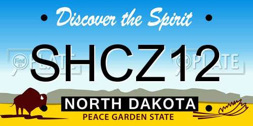 SHCZ12 North Dakota License Plate