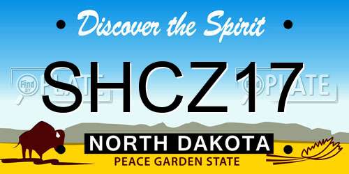 SHCZ17 North Dakota License Plate