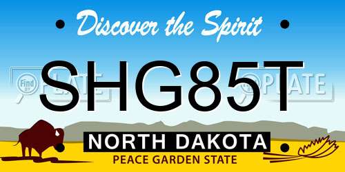 SHG85T North Dakota License Plate