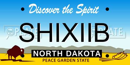 SHIXIIB North Dakota License Plate