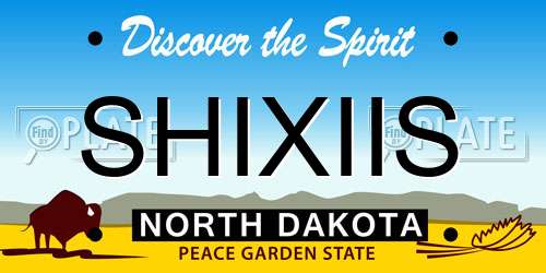 SHIXIIS North Dakota License Plate