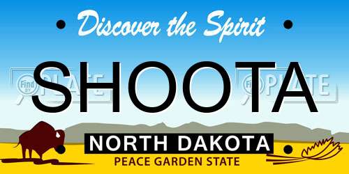 SHOOTA North Dakota License Plate