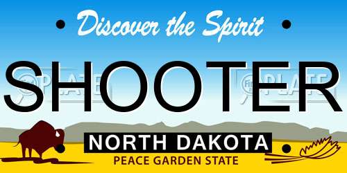 SHOOTER North Dakota License Plate