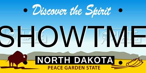 SHOWTME North Dakota License Plate