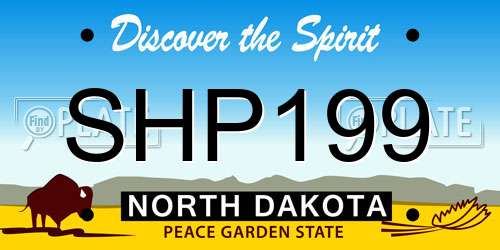 SHP199 North Dakota License Plate