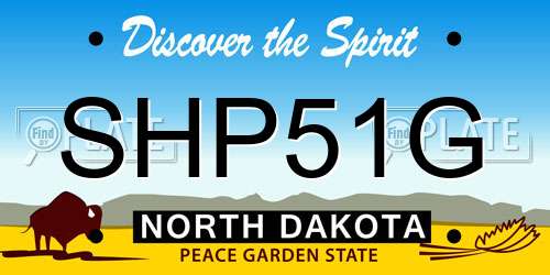 SHP51G North Dakota License Plate