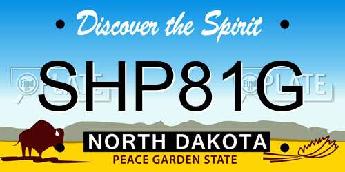 SHP81G North Dakota License Plate