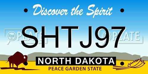 SHTJ97 North Dakota License Plate