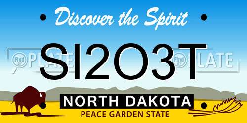 SI2O3T North Dakota License Plate