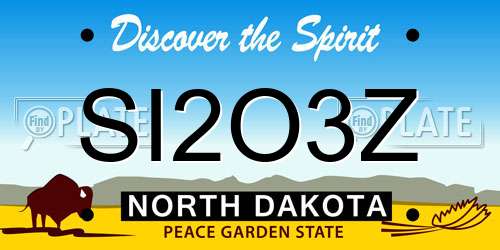 SI2O3Z North Dakota License Plate