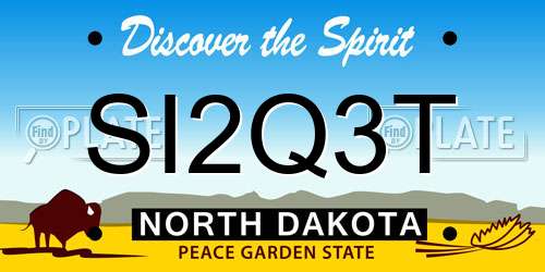 SI2Q3T North Dakota License Plate