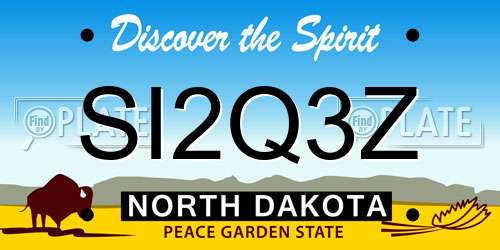 SI2Q3Z North Dakota License Plate