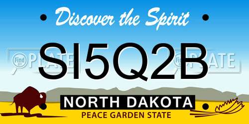 SI5Q2B North Dakota License Plate
