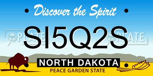 SI5Q2S North Dakota License Plate