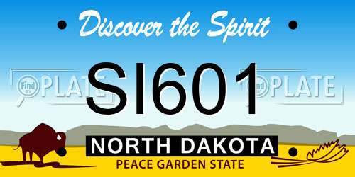 SI601 North Dakota License Plate