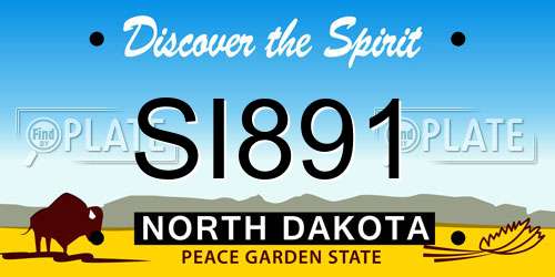 SI891 North Dakota License Plate