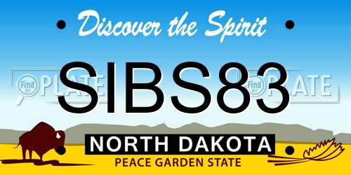 SIBS83 North Dakota License Plate