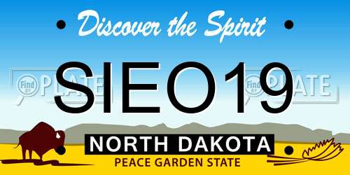 SIEO19 North Dakota License Plate