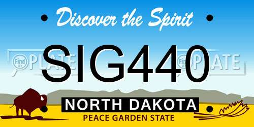 SIG440 North Dakota License Plate