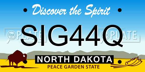 SIG44Q North Dakota License Plate
