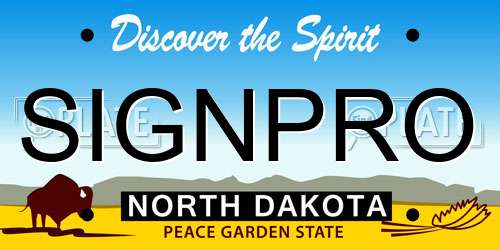 SIGNPRO North Dakota License Plate