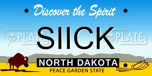 SIICK North Dakota License Plate