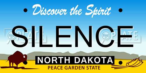 SILENCE North Dakota License Plate