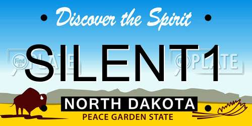 SILENT1 North Dakota License Plate