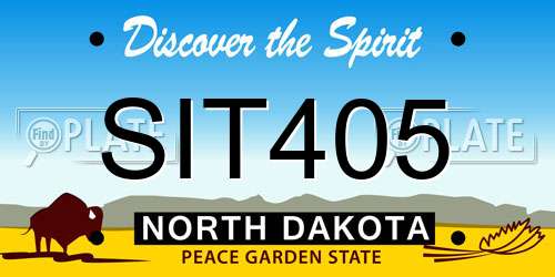 SIT405 North Dakota License Plate