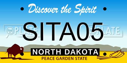 SITA05 North Dakota License Plate