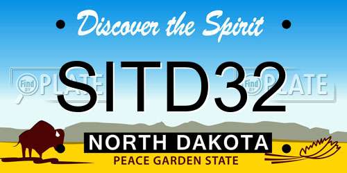 SITD32 North Dakota License Plate