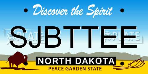 SJBTTEE North Dakota License Plate