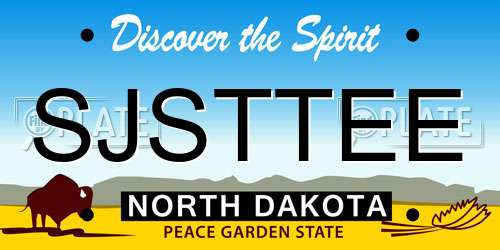 SJSTTEE North Dakota License Plate