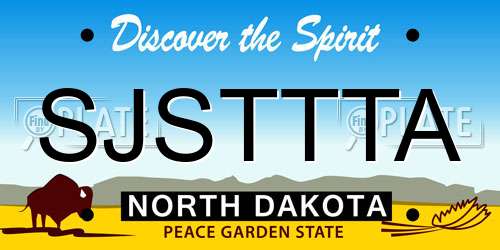 SJSTTTA North Dakota License Plate