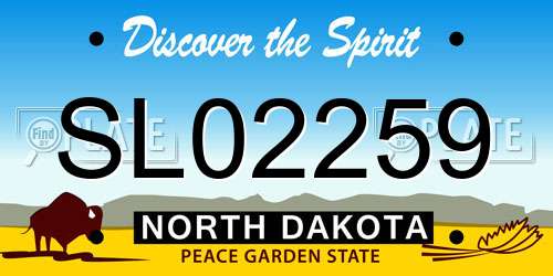 SL02259 North Dakota License Plate