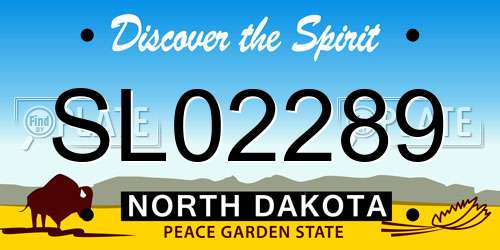 SL02289 North Dakota License Plate