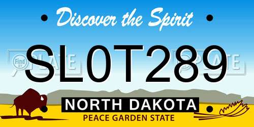 SL0T289 North Dakota License Plate