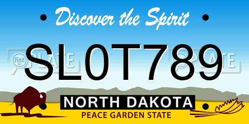 SL0T789 North Dakota License Plate
